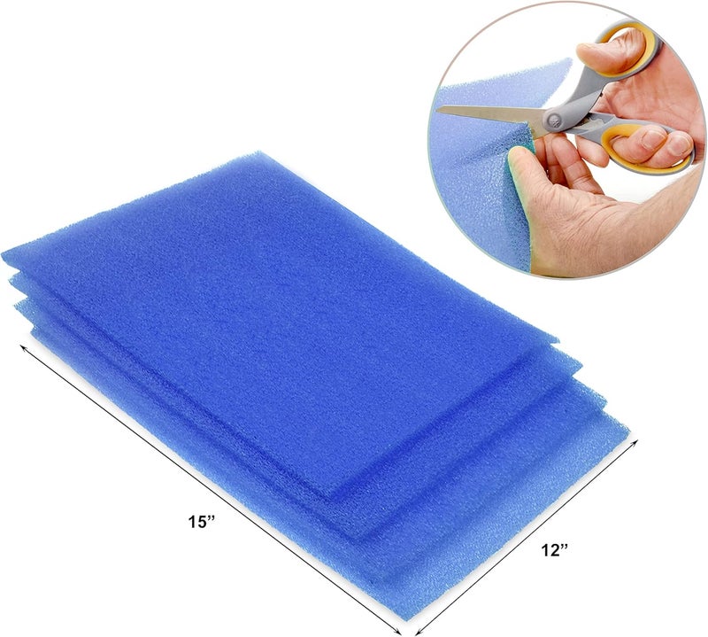Dualplex ® Fruit & Veggie Life Extender Liner for Fridge Refrigerator Drawers, 12x15 Inches (4 Pack) – Extends The Life of Your Produce & Prevents Spoilage (Blue) - Image 3