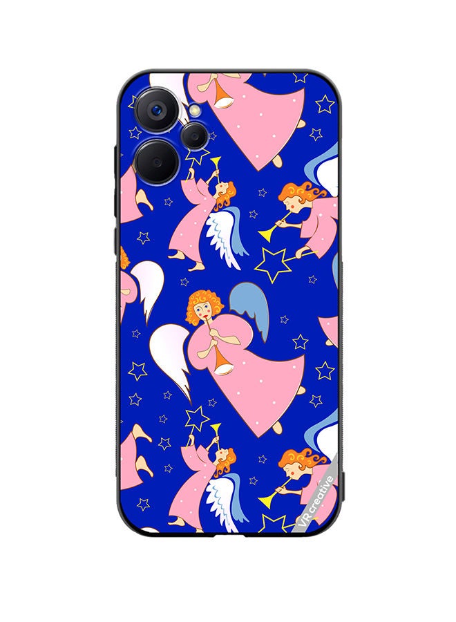 VR CREATIVE Protective Case Cover For Realme 9i 5G Christmas Angels With Flutes Design Multicolour - Image 1
