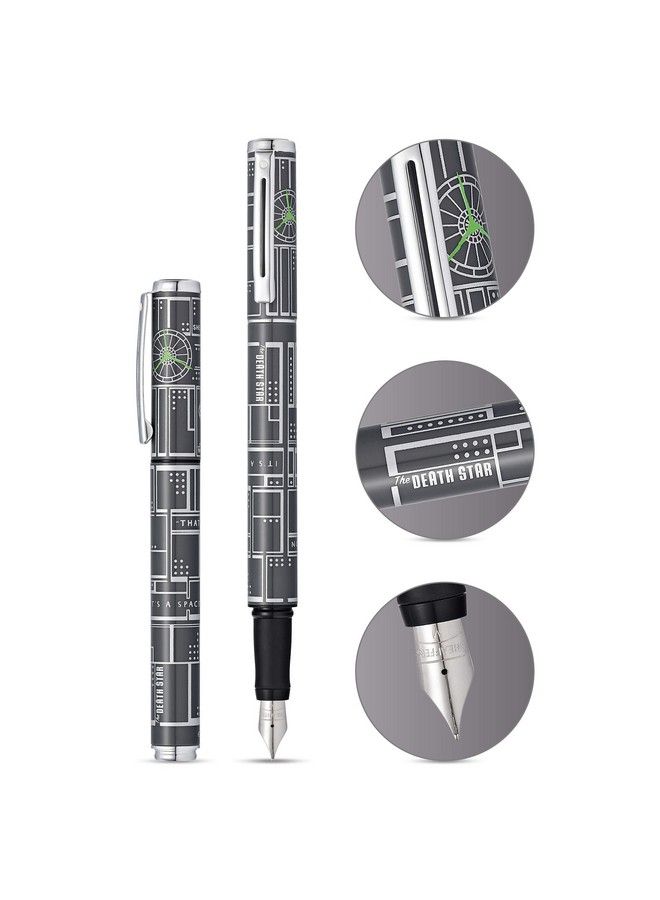 SHEAFFER قلم حبر جاف Pop Star Wars Death Star مع حواف من الكروم ورأس متوسط - Image 3
