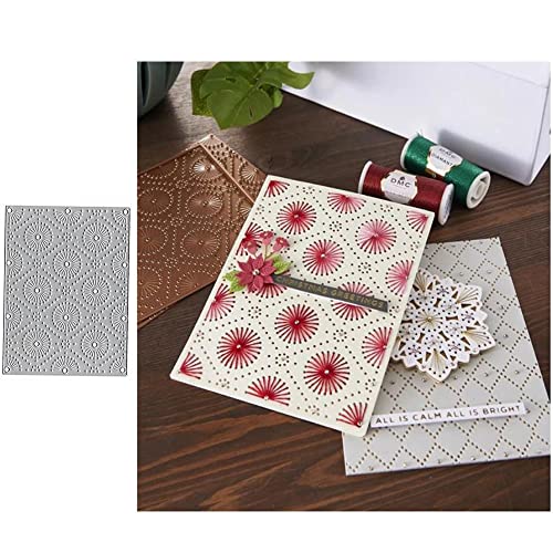 BeetirryHu Circular Stitch Background Metal Die Cuts, Circular Stitch Background Cutting Dies Cut Stencils Card Paper Craft DIY Template Metal Cutting Dies Album Embossing Paper Dies for Card Making Scrapbooking - Image 2
