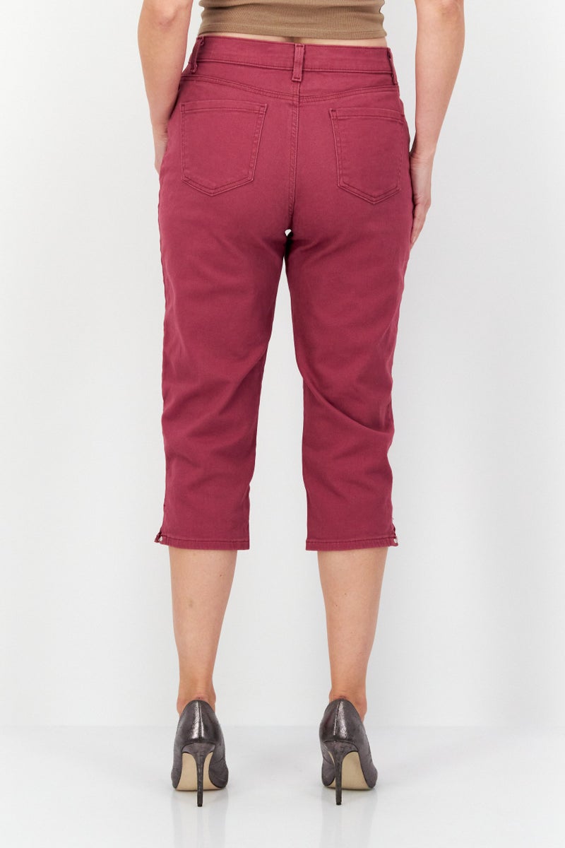 Gloria Vanderbilt Women Stretchable Solid Denim Jeans, Purple - Image 3