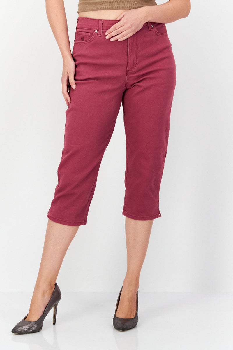 Gloria Vanderbilt Women Stretchable Solid Denim Jeans, Purple - Image 1