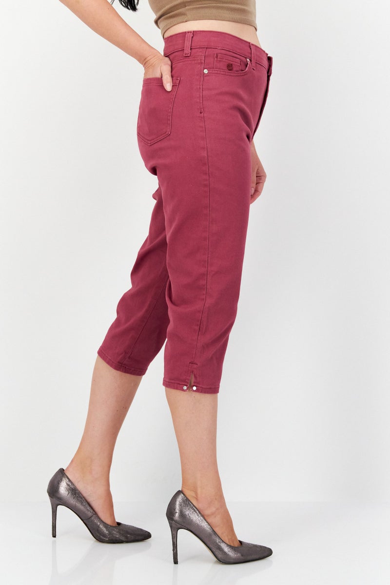 Gloria Vanderbilt Women Stretchable Solid Denim Jeans, Purple - Image 2