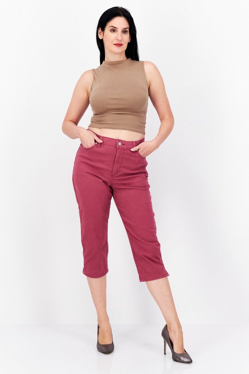 Gloria Vanderbilt Women Stretchable Solid Denim Jeans, Purple - Image 4