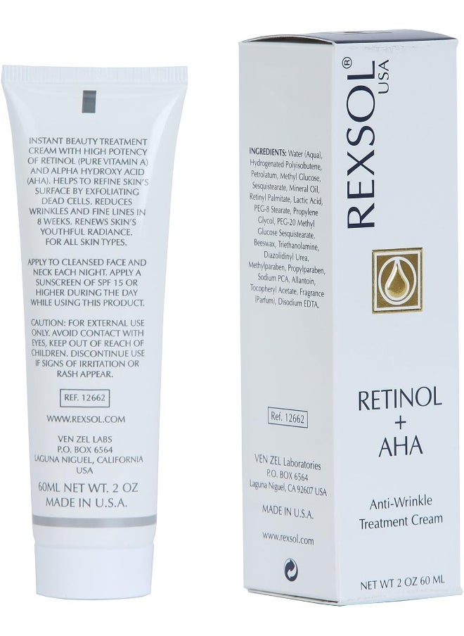 REXSOL - Rexsol Retinol + Aha Anti-Wrinkle Treatment Cream - Image 1