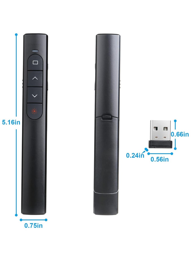 Generic Wireless Presenter Remote, Presentation Clicker with Hyperlink  Volume Remote Control PowerPoint Office Presentation Clicker for Keynote/PPT/Mac/PC/Laptop(No Battery Included)  - Image 2