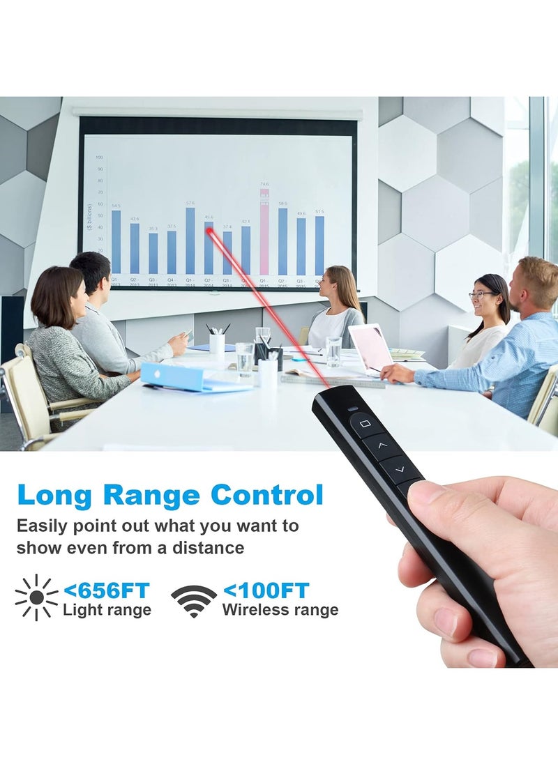 Generic Wireless Presenter Remote, Presentation Clicker with Hyperlink  Volume Remote Control PowerPoint Office Presentation Clicker for Keynote/PPT/Mac/PC/Laptop(No Battery Included)  - Image 5