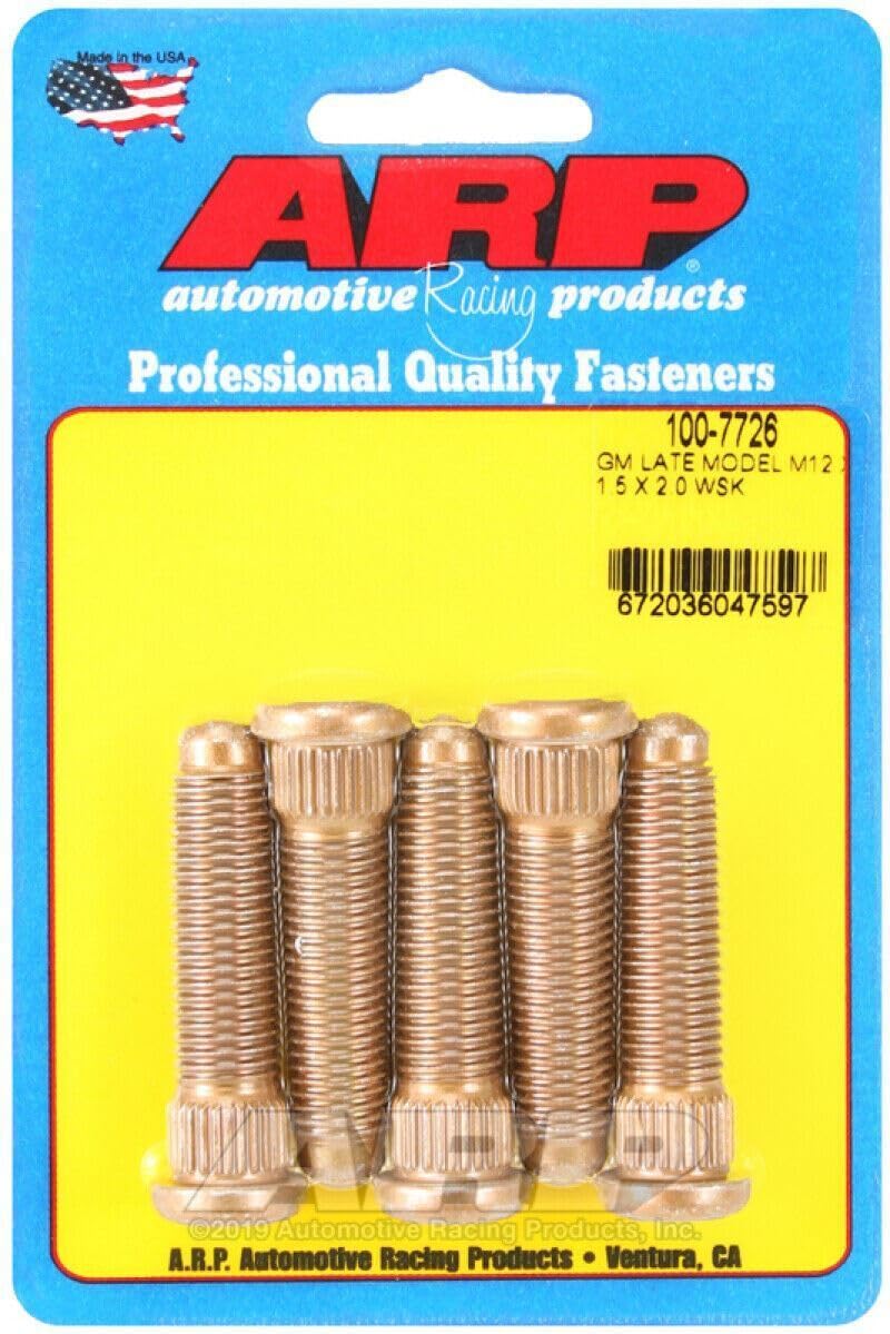 ARP 1007726 Wheel Stud Kit GM late model M12 X 15 X 20 wheel stud