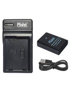 DMK Power EN-EL14 1320mAh Battery & Single Slot USB Battery Charger Compatible with D3100 D3200 D3300 D5100 D5300 P7800 camera battery