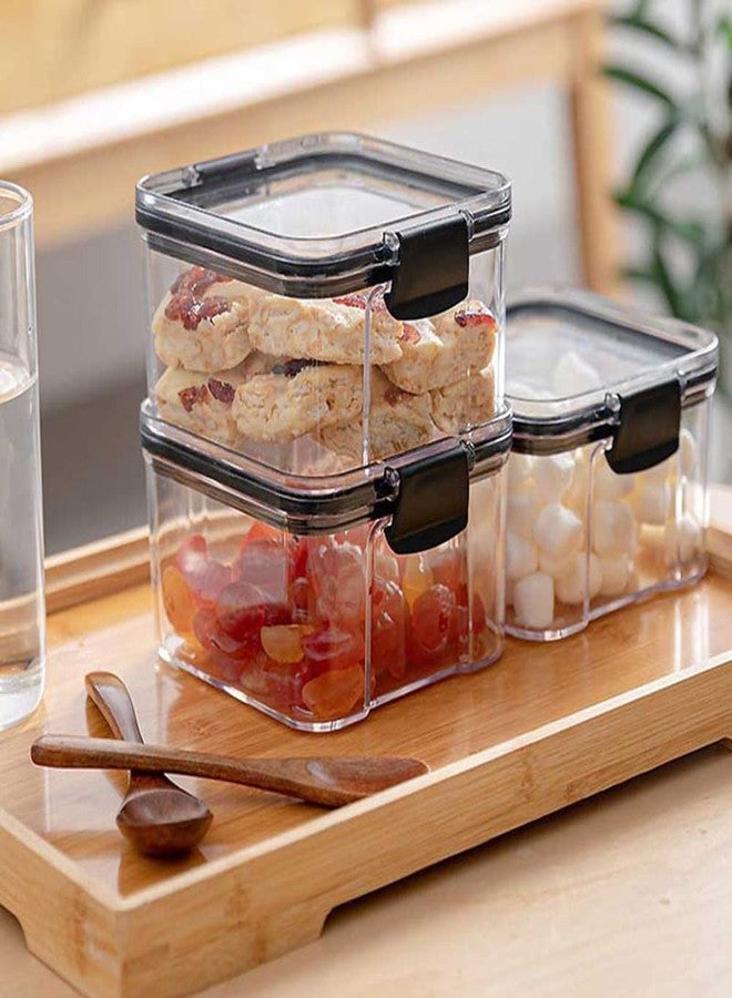 AKOAK 1 Pack Airtight Food Storage Container - (460ml) Square Clear Storage Box - Spices, Sweets, Nuts, Coffee and Tea, Spillproof to Keep Food Fresh and Dry - Image 2