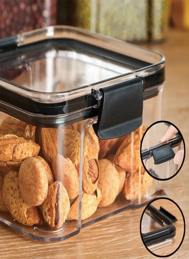 AKOAK 1 Pack Airtight Food Storage Container - (460ml) Square Clear Storage Box - Spices, Sweets, Nuts, Coffee and Tea, Spillproof to Keep Food Fresh and Dry - Image 3