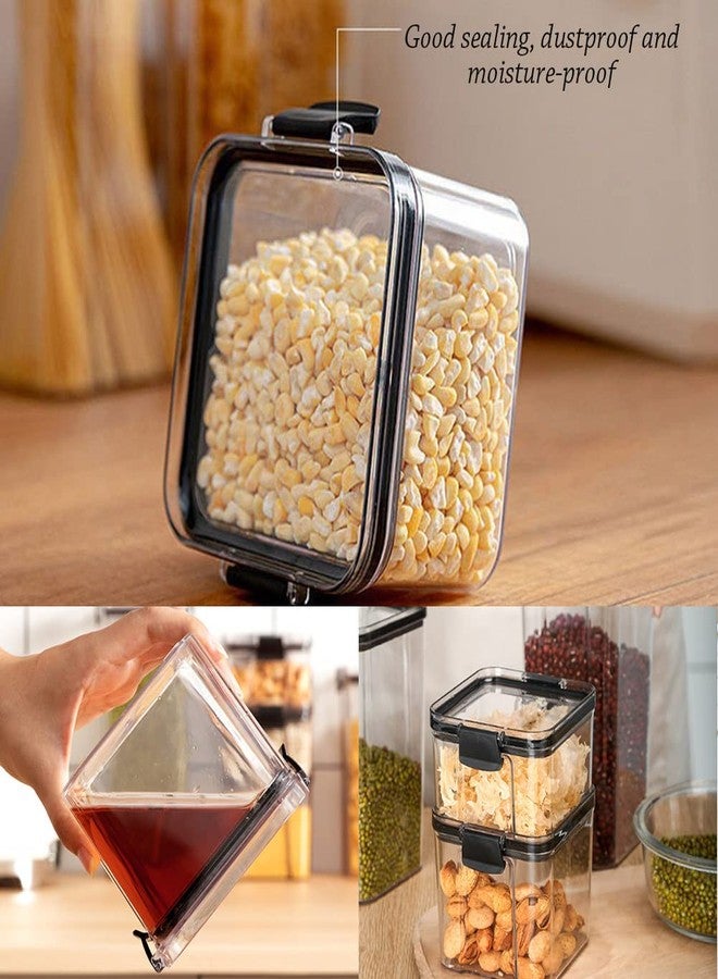 AKOAK 1 Pack Airtight Food Storage Container - (460ml) Square Clear Storage Box - Spices, Sweets, Nuts, Coffee and Tea, Spillproof to Keep Food Fresh and Dry - Image 4