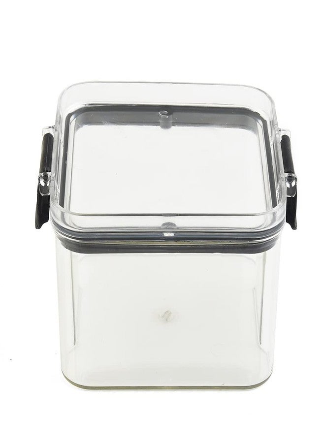 AKOAK 1 Pack Airtight Food Storage Container - (460ml) Square Clear Storage Box - Spices, Sweets, Nuts, Coffee and Tea, Spillproof to Keep Food Fresh and Dry - Image 1