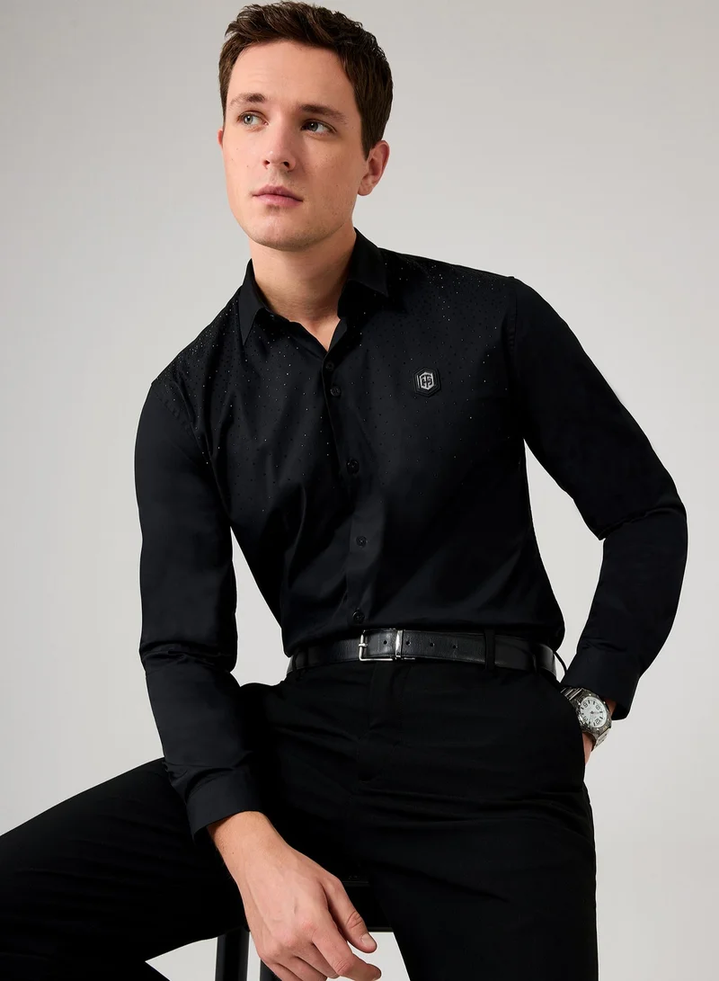 Theodore  The Starry-Night Black Shirt for Men | Best Price UAE