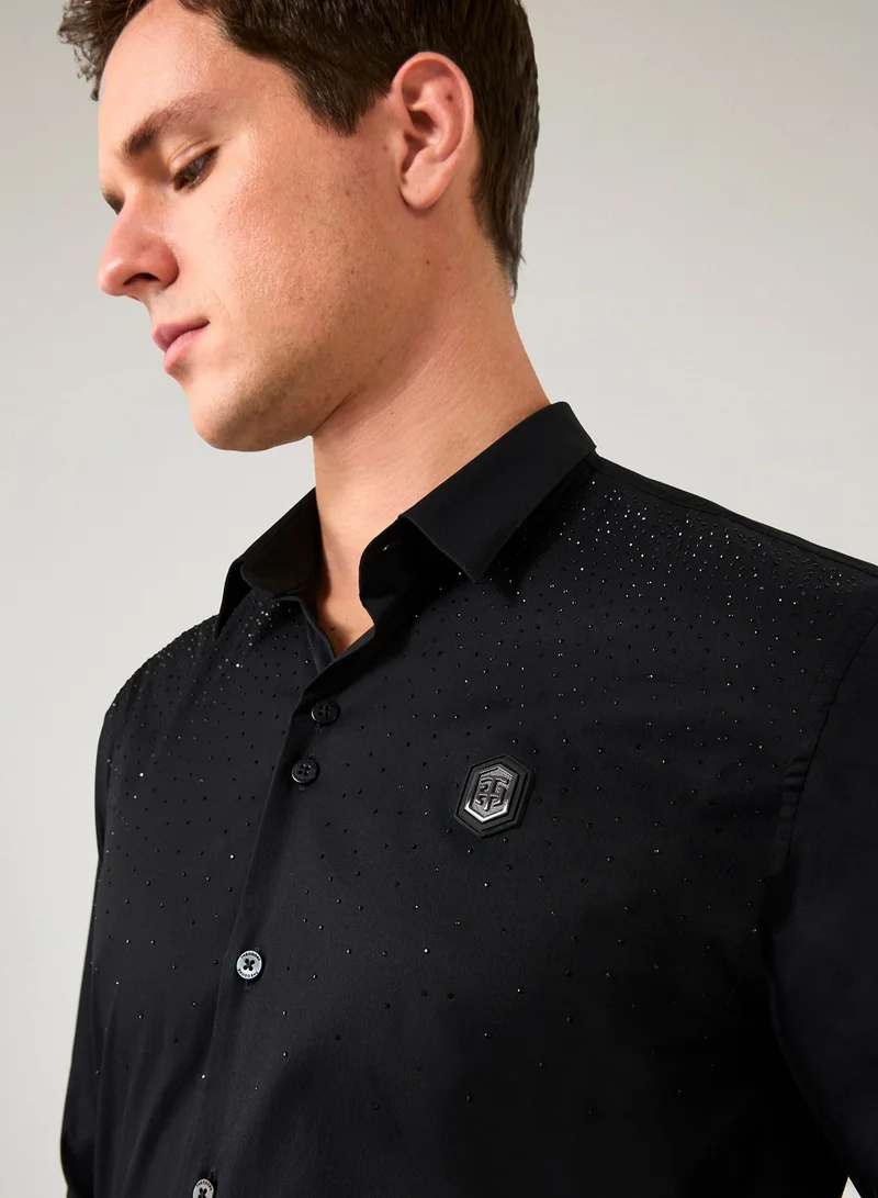 Theodore  The Starry-Night Black Shirt for Men | Best Price UAE