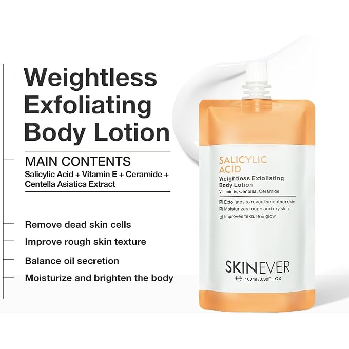 skinever FASHIONISTADEAL Salicylic Acid Exfoliating Body Lotion  Lightweight & Smoothing | Clear Skin for Body 100ml - Image 1
