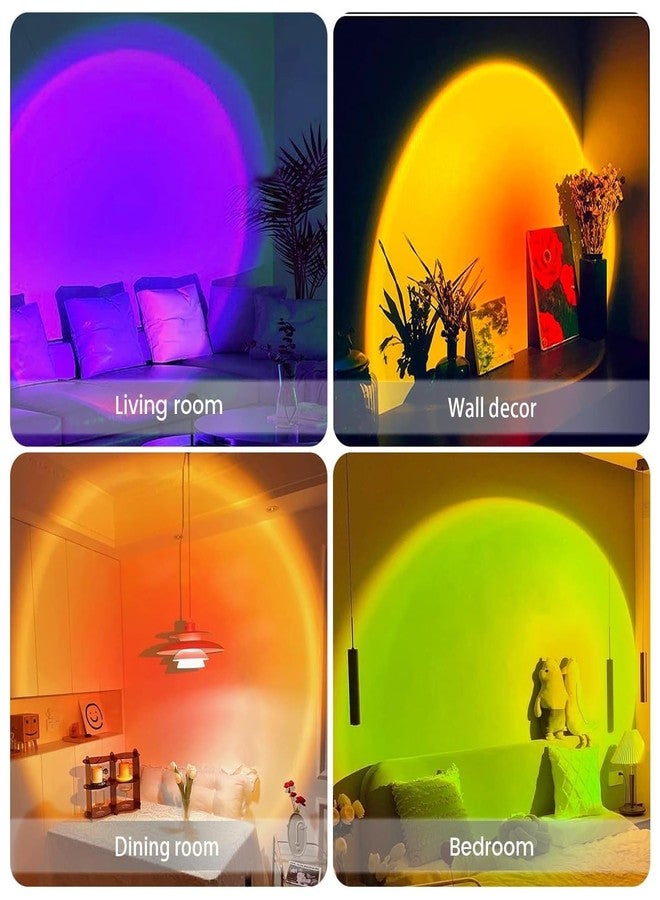 HYLOL Sunset Projector -16 Color LED Light with Remote, Desk Projection Rainbow Night Light, 180° Rotation Romantic Light (Projection Night Light) - Image 5