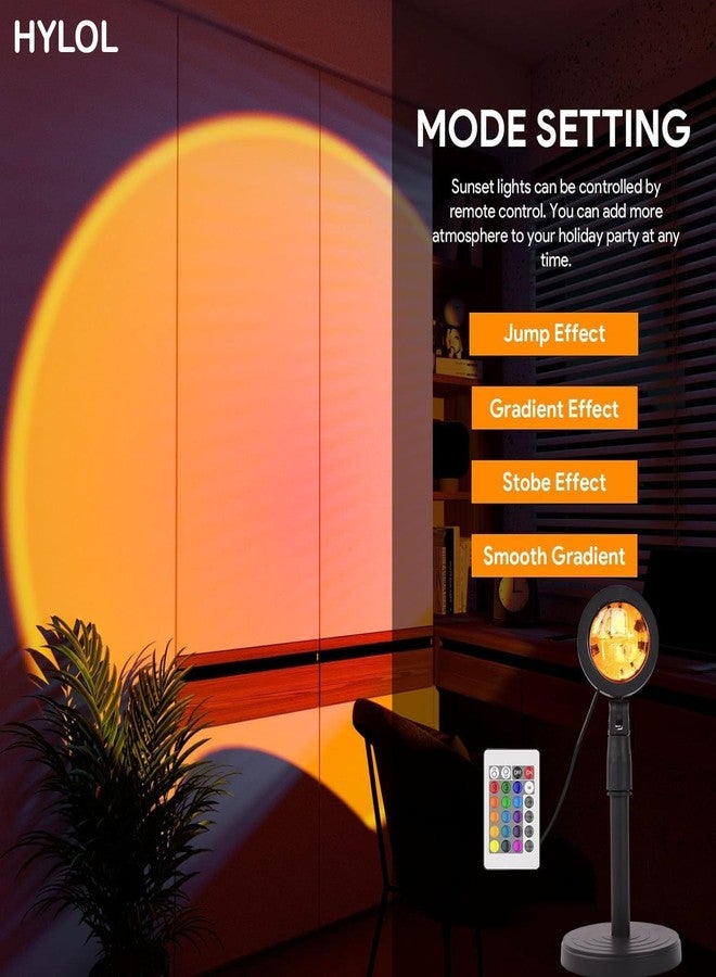 HYLOL Sunset Projector -16 Color LED Light with Remote, Desk Projection Rainbow Night Light, 180° Rotation Romantic Light (Projection Night Light) - Image 3