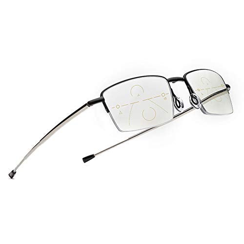 PLOPLO Multifocus + Folding Reading Glasses Readers Compact Unisex Glasses for Reading Case Included (Black, +1.5) - Image 4