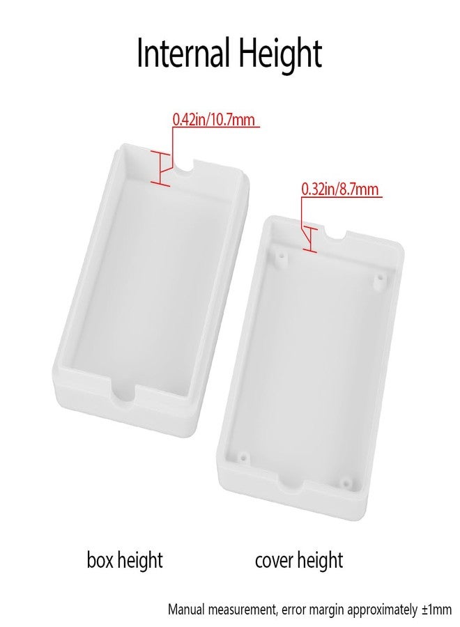 LeMotech Project Box 5 Pieces ABS Plastic Electrical Project Case Small Junction Box for Electronics White 2.36 x 1.42 x 0.67 inch (60 x 36 x 17 mm) - Image 4
