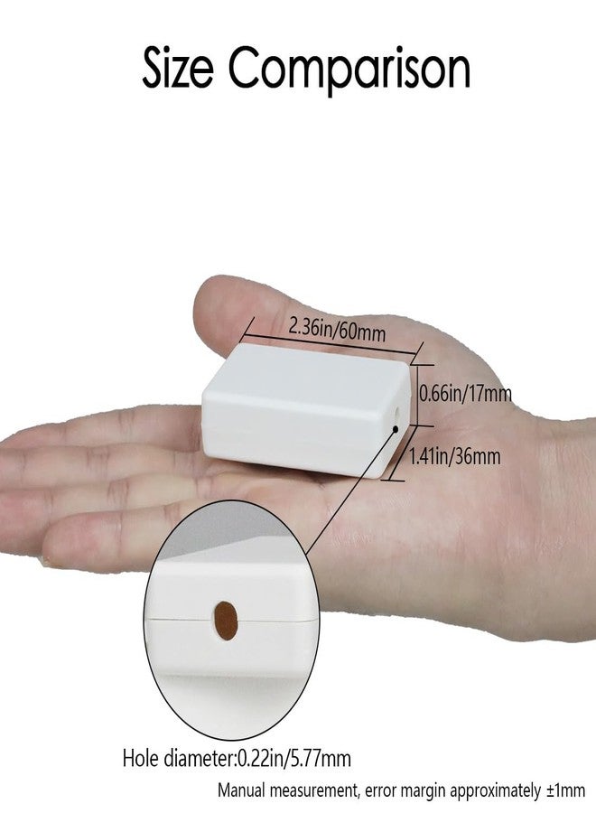 LeMotech Project Box 5 Pieces ABS Plastic Electrical Project Case Small Junction Box for Electronics White 2.36 x 1.42 x 0.67 inch (60 x 36 x 17 mm) - Image 2