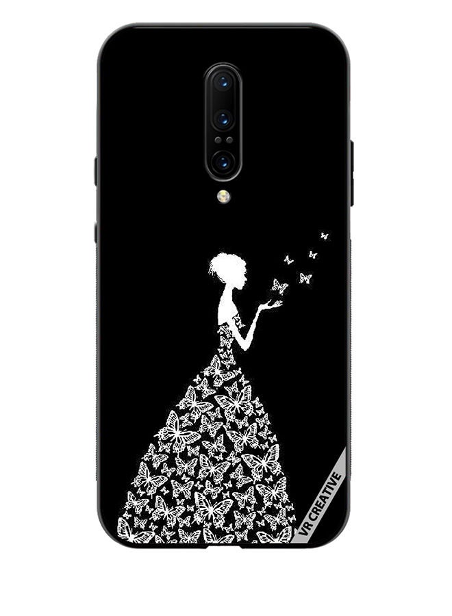 VR CREATIVE Protective Case Cover For OnePlus 7 Pro Girl In Butterfly Dress Design Multicolour  - Image 1