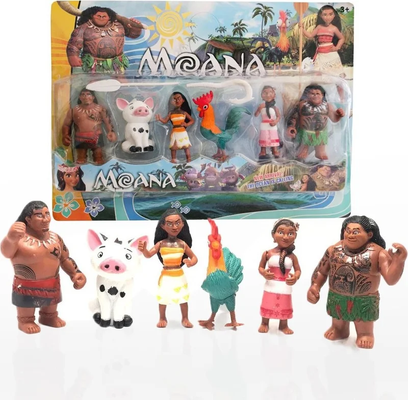 Masho Trend Moana Toy Figure Toy Set 8 Piece Toy - Moana Figures - Princess Figure