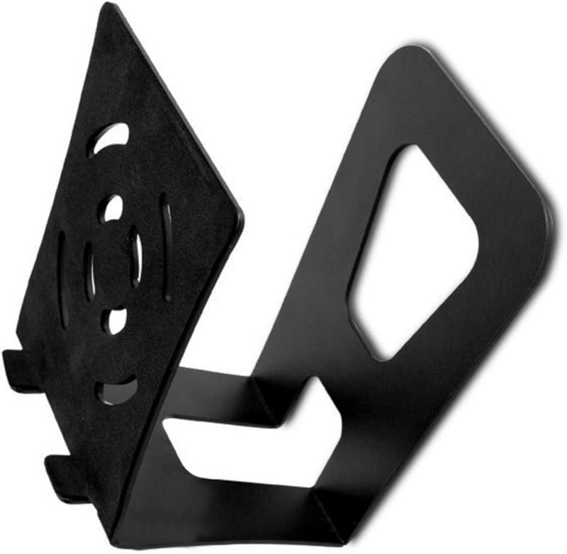 حامل سماعات مكتبي مرتفع أسود مصنوع بالكامل من المعدن بتصميم مجوف يقلل من الرنين - Image 2