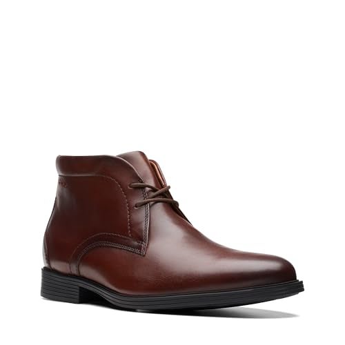 Clarks Men's Whiddon Mid Chukka Boot, Mahogany Leather, 8 - Image 3