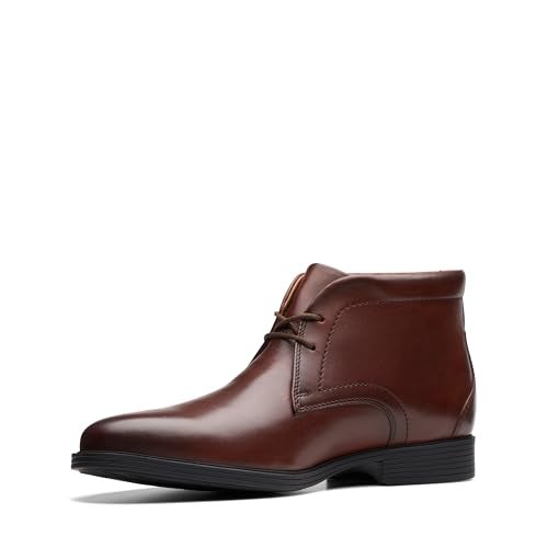 Clarks Men's Whiddon Mid Chukka Boot, Mahogany Leather, 8 - Image 5