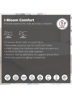 Home Box iBloom King Comfort Medium Firm Bonnell Spring Mattress 200 x 23 x 180 cm  - Image 5