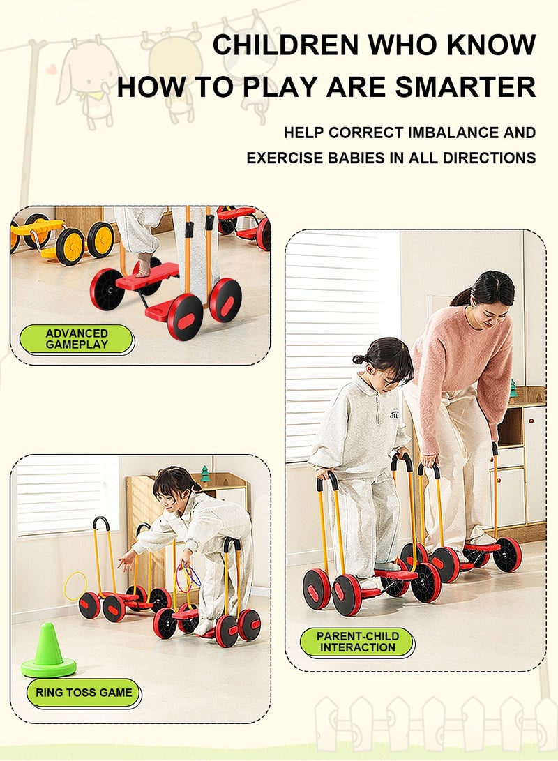 MaBaby Kids Balance Pedal Bike - Hoverbard Training Vehicle, Boost Self Confidence Balancing Exercise Scooter, Non-Slip Sensory Training Equipment, Exercise Toys for Children  - Image 2