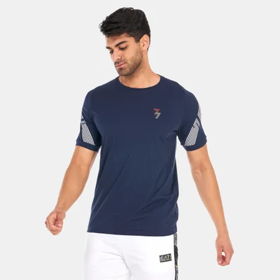 EA7 Emporio Armani Men's Small Logo 7 Lines T-Shirt