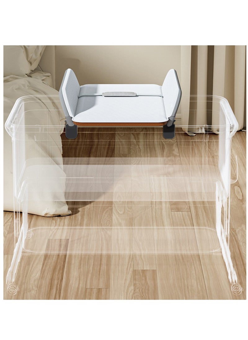 XiuWoo Advanced Waterproof Metal Baby Changing Table, Contoured Changing Pad, Diaper Changing Station, Infant Diaper Changing Mat, Baby Nappy Changing Pad for Crib Top with Guardrail  - Image 2