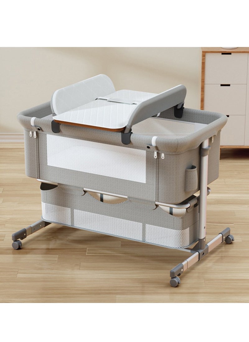 XiuWoo Advanced Waterproof Metal Baby Changing Table, Contoured Changing Pad, Diaper Changing Station, Infant Diaper Changing Mat, Baby Nappy Changing Pad for Crib Top with Guardrail  - Image 5