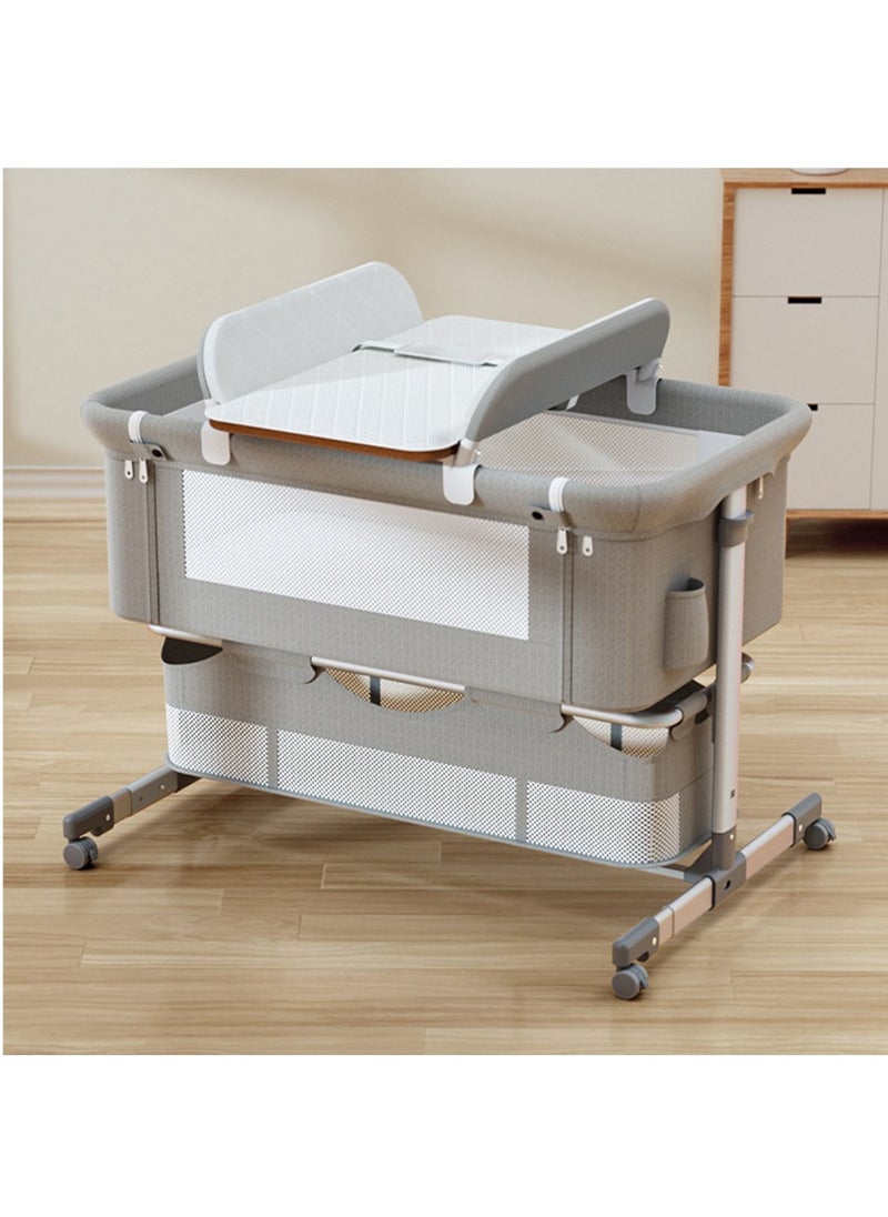 XiuWoo Advanced Waterproof Metal Baby Changing Table, Contoured Changing Pad, Diaper Changing Station, Infant Diaper Changing Mat, Baby Nappy Changing Pad for Crib Top with Guardrail  - Image 5