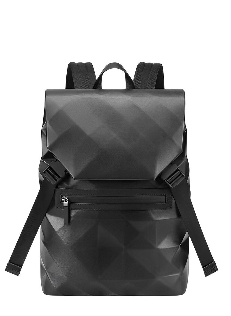 Skycare - Skycare Fashionable Diamond Pattern Backpack for Men, 15.6-inch Business Commute, Large Capacity Travel Computer Backpack - Image 1