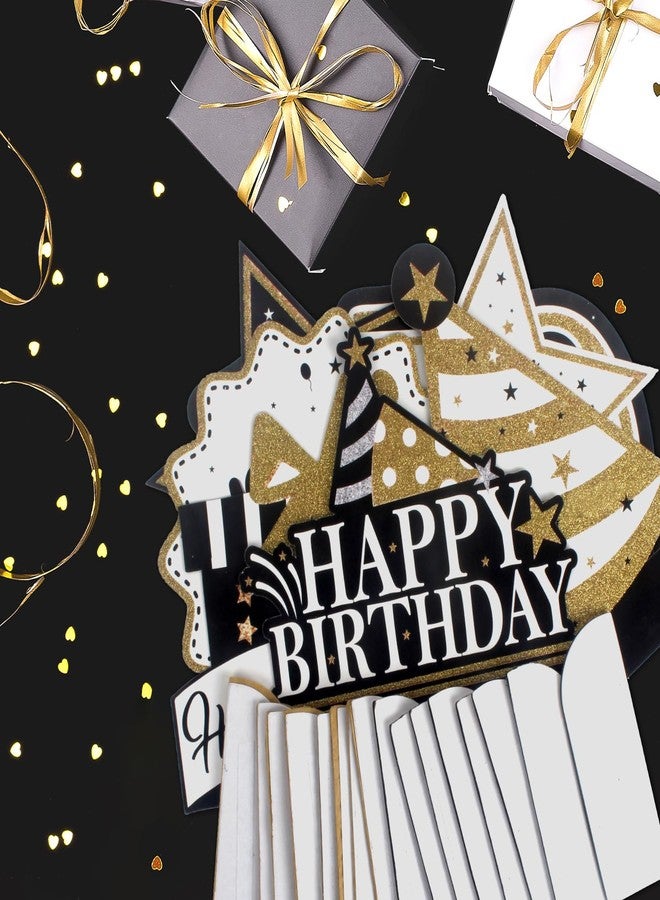 LASKYER Happy 14th Birthday Decorations,14th Birthday Gold Glitter Shiny Stand Honeycomb Table Centerpieces - Cheers to Fourteen Years Old Birthday Party Photoprop Gift Sign. - Image 4