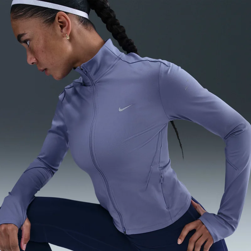 Nike Blue Women's Swift Dri-FIT Full-Zip Running Top for Women | Best Price UAE