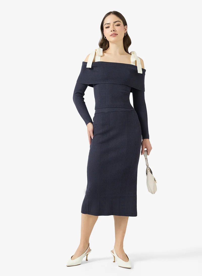 GUESS Rib Terra Bodycon Midi Skirt