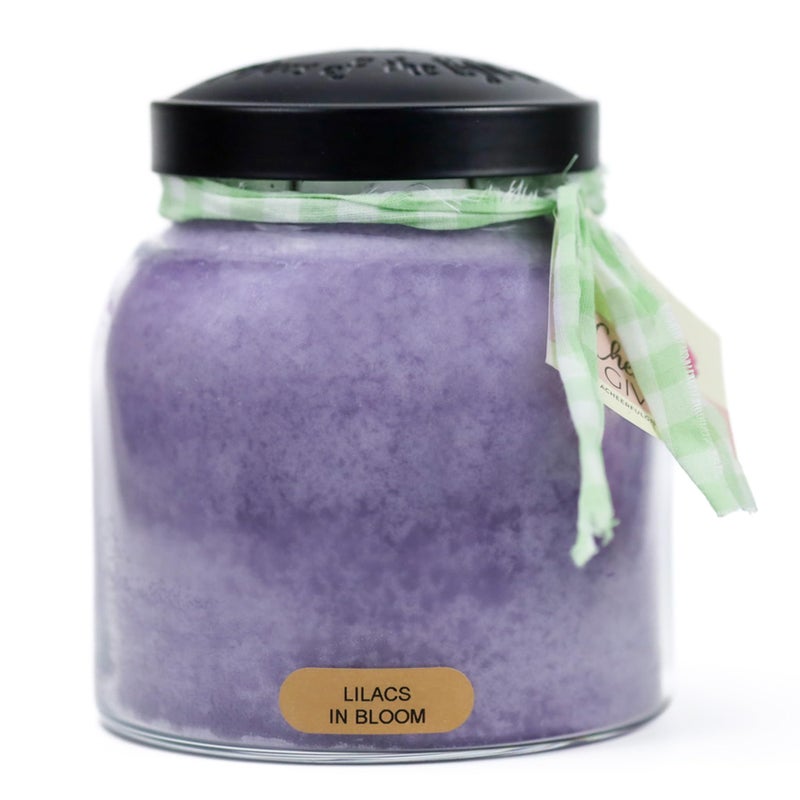 A Cheerful Giver A Cheerful Giver  Lilacs In Bloom  34oz Papa Scented Candle Jar with Lid  Keepers of the Light  155 Hours of Burn Time Gift Candle Violet 