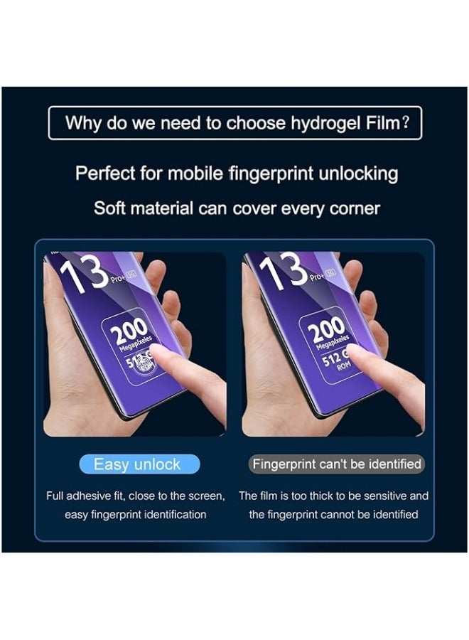 Compatible with Redmi Note 13 Pro Plus 【2+2 Pack】 TPU Flexible Screen Protector + Camera Lens Protector,9H Hardness HD Anti-Scratch Tempered Glass Bubble Free - Image 3