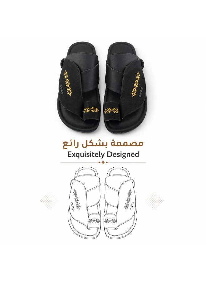 Footprint Daily Comfort Sharqi Men's Arabic Sandals | Premium Traditional Arabic Sandals for Everyday Comfort