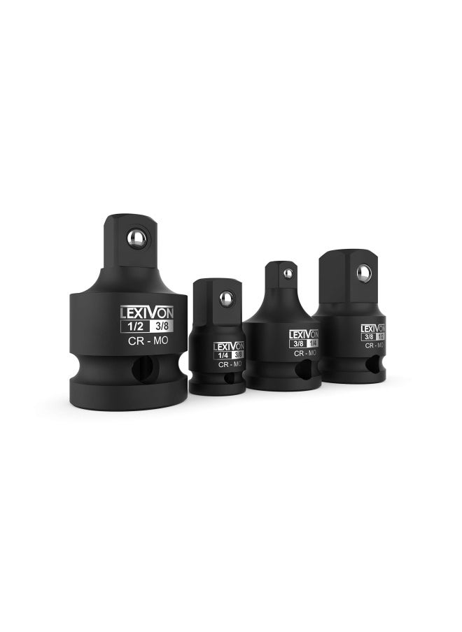 Generic - Lexivon  Schlagschrauber Adapter 4 Teiliger Satz 1 2 Auf 3 8 1 4 Auf 3 8 3 8 Auf 1 4 3 8 Auf 1 2 Umbauten Adapter-Satz Passend F R Drehmomentschl Ssel Bohrer Ratsche Lx-112 - Image 1