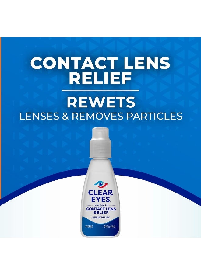 Clear Eyes Contact Lens Multi-Action Relief Eye Drops 0.5 Fl Oz  - Image 5