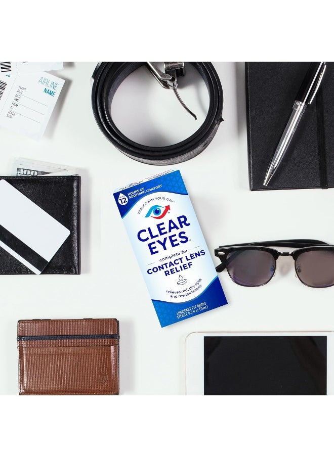 Clear Eyes Contact Lens Multi-Action Relief Eye Drops 0.5 Fl Oz  - Image 4