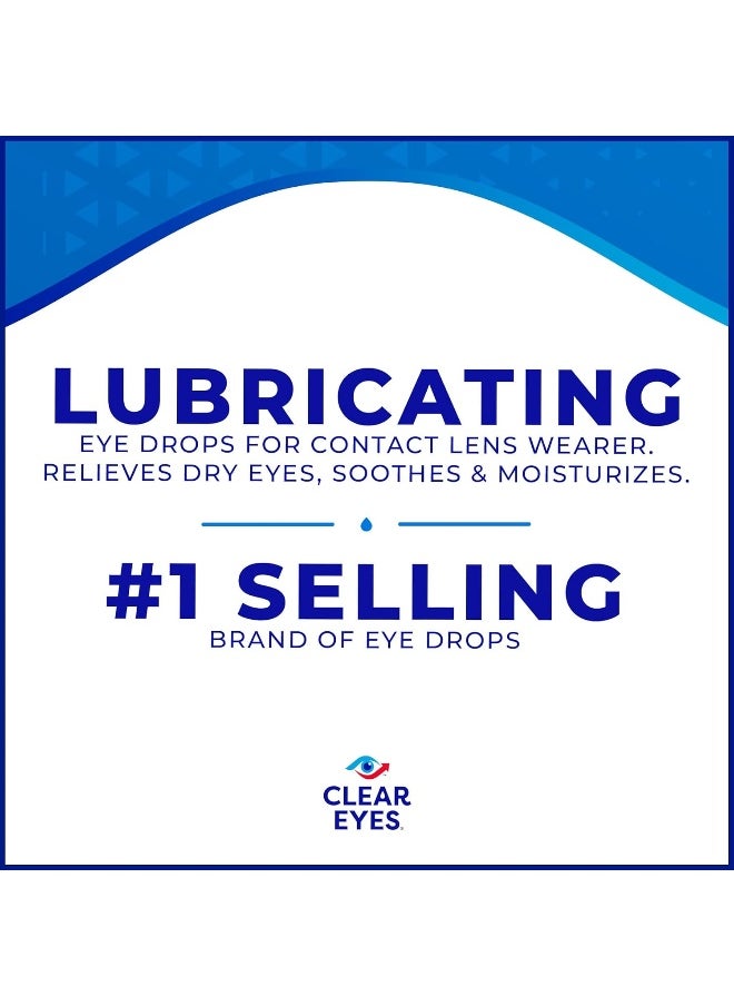 Clear Eyes Contact Lens Multi-Action Relief Eye Drops 0.5 Fl Oz  - Image 2