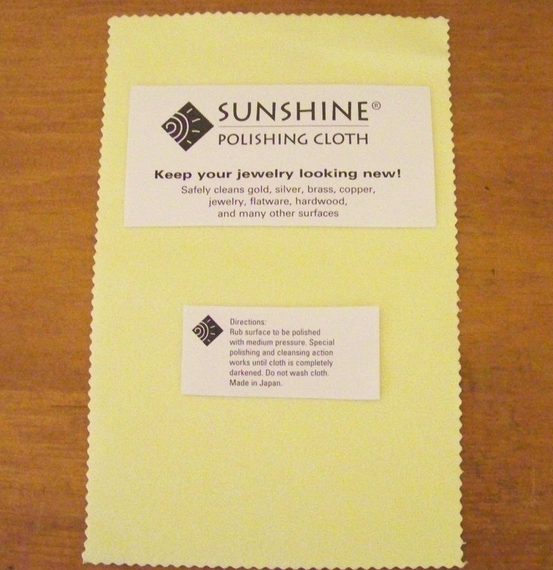 6 Sunshine Polishing Cloth for Sterling Silver, Gold, Brass and Copper Jewelry Polishing Cloth