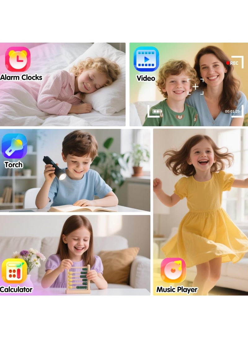 Smartbarry Kids Smart Watch with 24 Games, HD Touch Screen, Camera, Music & Video Player, Pedometer, Alarm Clock, Flashlight, Smart Game Watch for Boys & Girls Ages 3-12 - Image 4