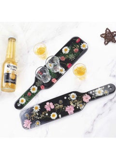 EnaMeena EnaMeena DIY Shot Glass Serving Tray with Epoxy Resin Art Silicone Mold 4Hole Beer Flight Paddle for Wine Whiskey Tasting Perfect Agate Home Decor Gift for Parties and Clubs 